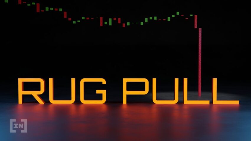 صورة تظهر الrug pull وهي عملية إحتيال معروفة في سوق العملات الرقمية 