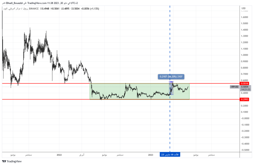 الرسم البايني اليومي عملة XRP