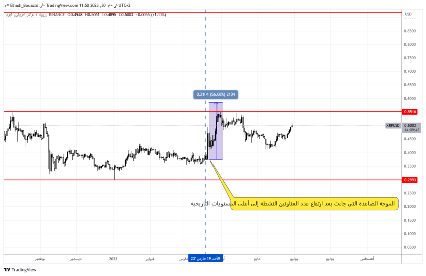الرسم البايني اليومي عملة XRP